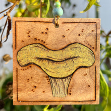 Load image into Gallery viewer, Forest Mushroom Pyrography Mini Art/Ornament
