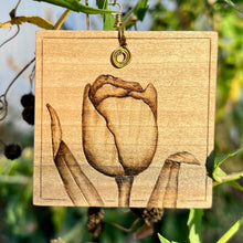 Load image into Gallery viewer, Tulip Pyrography Mini Art/Ornament
