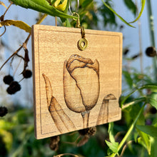 Load image into Gallery viewer, Tulip Pyrography Mini Art/Ornament
