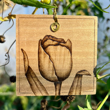 Load image into Gallery viewer, Tulip Pyrography Mini Art/Ornament
