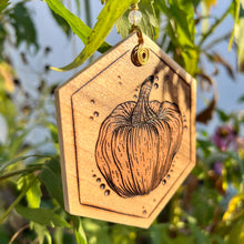 Load image into Gallery viewer, Pumpkin II Pyrography Mini Art/Ornament
