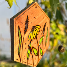 Load image into Gallery viewer, Flower IV Pyrography Mini Art/Ornament
