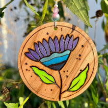 Load image into Gallery viewer, Flower VII Pyrography Mini Art/Ornament
