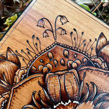 Load image into Gallery viewer, &quot;Spring Showers&quot; Mandala Pyrography Art
