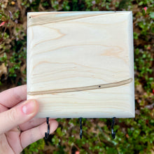 Load image into Gallery viewer, 5&quot; Square Ambrosia Maple Key Hook Hangers
