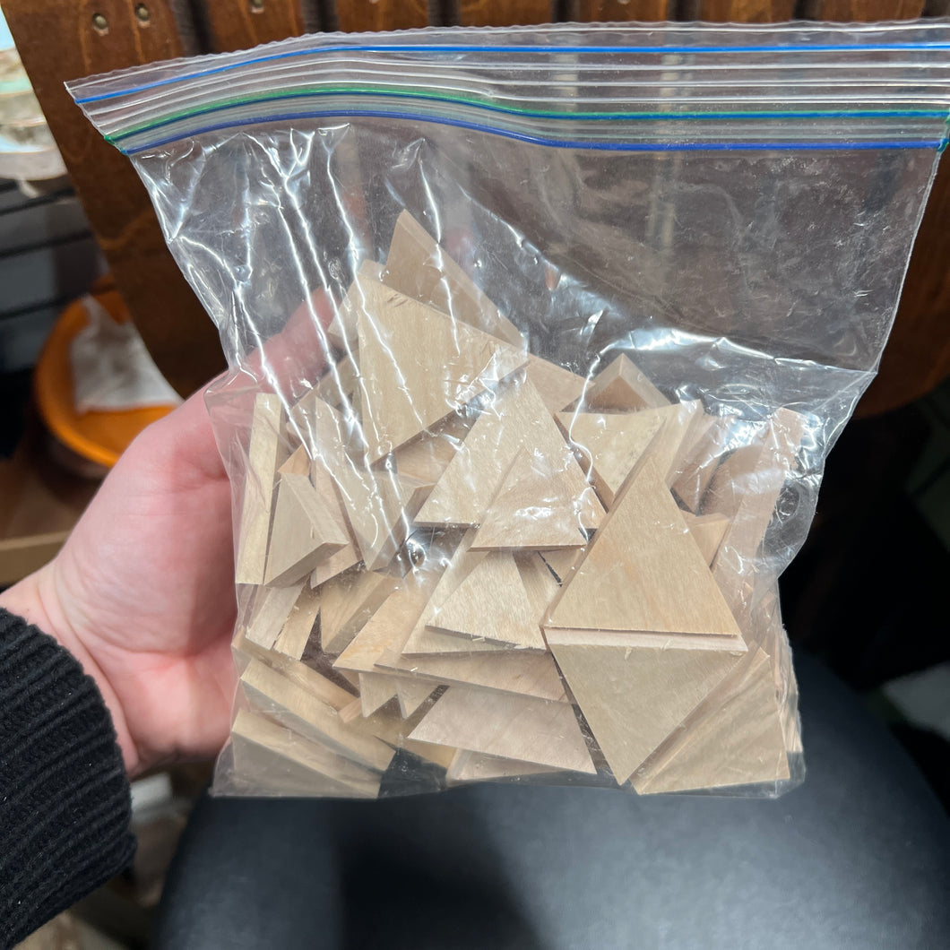 Just Triangles- Hard Maple Pieces 2/3 Bag