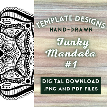 Load image into Gallery viewer, Funky Mandala #1 Radial Design Template
