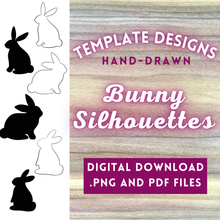 Load image into Gallery viewer, Bunny Silhouette Templates
