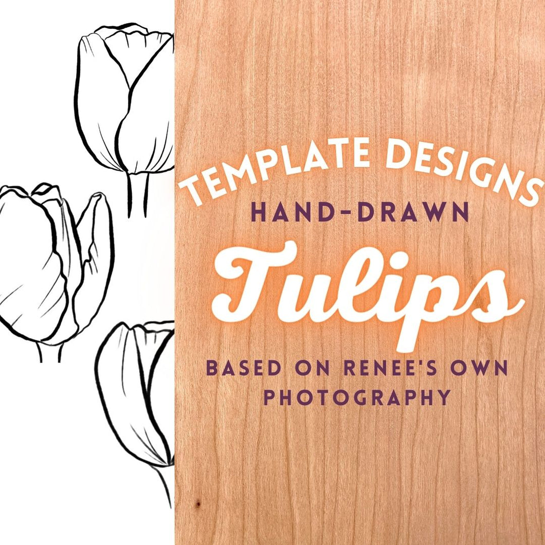 Hand-Drawn Tulips Templates