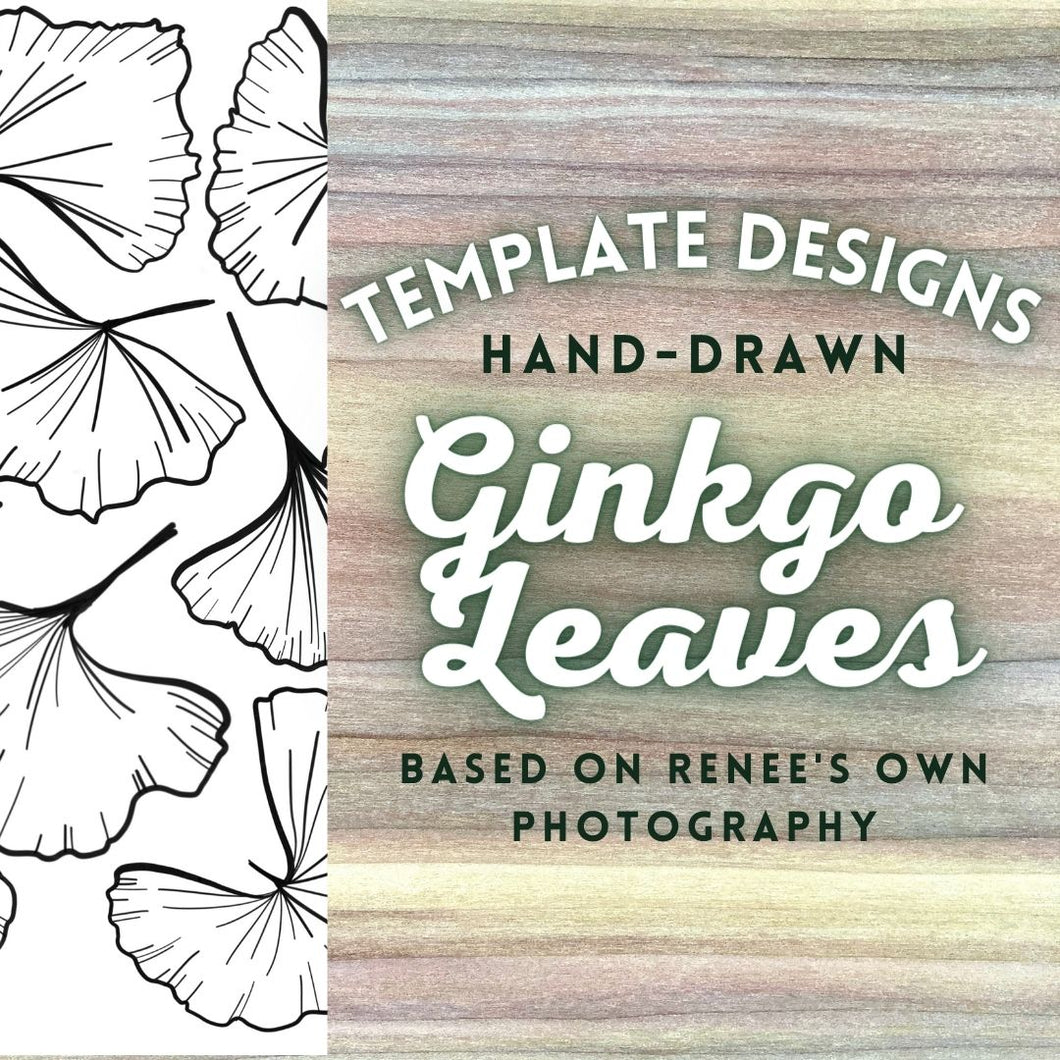 Hand-Drawn Ginkgo Leaf Templates