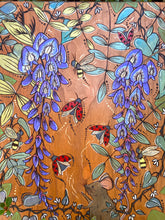 Load image into Gallery viewer, &quot;Wisteria Waltz&quot; Pyrography Art
