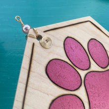 Load image into Gallery viewer, Rose Red Paw Print Ornament
