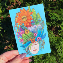 Load image into Gallery viewer, Pyrography Botanical Lady Greeting Cards
